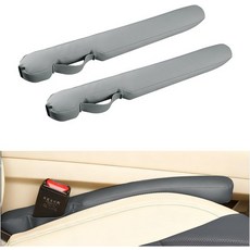 SWPHRT 카시트 갭 필러 차량 시트 간 2PCS 콘솔 정리함으로 물건 낙하 방지 자동차 실내 의자 커버 채우기 SUV 트럭용 범용블랙, Cyan Grey