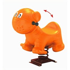 스프링 목마 어린이집 흔들 리어카 용수철 목마 시소, J, 1개
