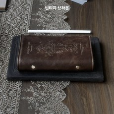 sAmue 빈티지 바인더 노트 6공 앤틱 A6 다이어리, 1개, 빈티지 브라운
