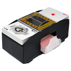 電動洗牌機 1-2副 (德州撲克 百家樂 桌遊 21點 適用) USB電供版本可選, 黑色, 1個