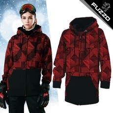 푸조 보드/스키복 톨후드집업 (FZ816-2) 레드_쿠