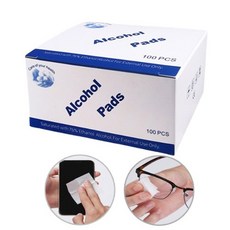 일회용 휴대폰 액정 안경 모형 청소용 알코올 솜 알콜 패드 100pcs