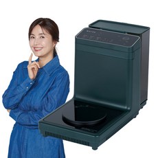 마이어 즉석 라면 조리기 (Maier ez100) 신애라 가정용 한강 라면 끓이는 기계 멀티 쿠커 전기포트, 딥그린, EZ100