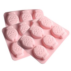 미니붕어빵 6구 실리콘 몰드, 3개