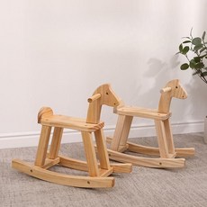 흔들말 의자 원목 흔들목마 나무 소품 카페, A. 통나무