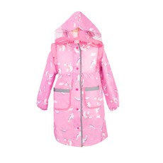 WINGHOUSE 孩童獨角獸圖案透明帽簷連身雨衣