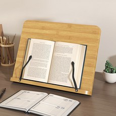 쿨로하 우드 독서대 나무독서대 원목 스탠드 다용도거치대 독서 필기대 미니 각도조절