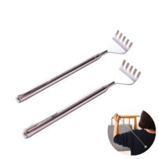 휴대용 미니 효자손 길이조절 등긁개 안테나 효자손, 1세트