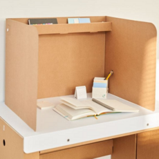 공부 집중 칸막이 학습용 개인 독서실 책상용 가림막 테이블 접이식 이동식 재활용 조립식 종이 소형 서재