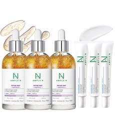 앰플엔 펩타이드샷 앰플 대용량 100ml 3개 + 히알루론샷 크림 30ml, 1개