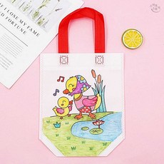부직포 가방 오리 20x38cm 장바구니 에코백 쇼핑백 어린이집 유치원 선물 답례품 20x38 부직포가방, 이십개입*1봉