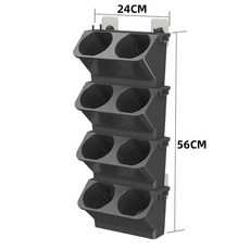 벽걸이 화분걸이 인테리어 베란다 선반 접이식 식물 난간, 플라스틱 세트, E. 블랙 세트