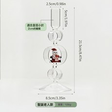 歐式聖誕樹玻璃燭臺聖誕老人蠟燭臺彩色復古家用燭臺家居裝飾擺件, zt2077 聖誕圈圈燭臺--聖誕老人款:zt2077 聖誕圈圈燭臺--聖誕老人款