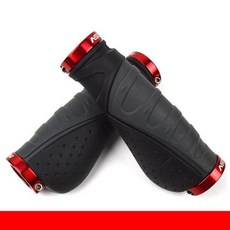 자전거 핸들 알루미늄 합금 바 그립 라이딩 바이스 장비 산악 바 액세서리, Gray-Red, 11) Gray-Red, 1개