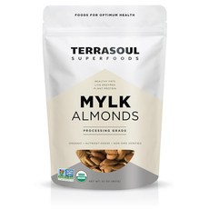 테라소울 슈퍼 생아몬드 저온 살균되지 않음 6파운드 3 x 2파운드 봉지, Almonds Mylk Grade, 32 Ounce (Pa of 1)