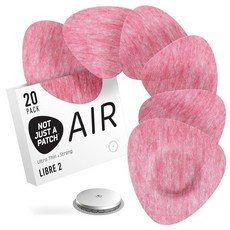 Not Just A Patch Freestyle Libre 커버 2개 (20팩) - 얇고 강하며 가벼움 14일 접착 - 내구성 있는 Lingo CGM 및 Libre 2 센서, Air - 20 Pack