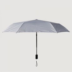 JAJU패브릭[JAJU] 자주 3단 완전 자동 단우산_블루그레이 스트라이프
