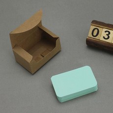 모서리 둥근 손글씨 카드 200장 크마스 제작 입체 감사 축하, 1박스, 라운드 코너 티파니 블루 200장