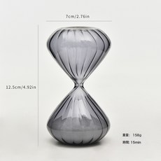 創意15分鐘灰色條紋沙漏生日禮物擺件計時沙漏小禮品家居裝飾擺件, SL2055 灰色條紋沙漏 15分鐘:SL2055 灰色條紋沙漏 15分鐘