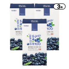 [본사직영] 대원제약 블루베리 킹 퓨레 100 블루베리퓨레, 3박스, 20g