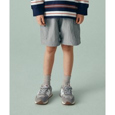 MUSINSA STANDARD KIDS 나일론 벨티드 밴딩 카고 쇼츠 [라이트 그레이] 418455