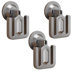 拖鞋置物架 拖鞋架 吸盤拖鞋架 浴室拖鞋收納架 拖鞋掛架 厚底拖鞋架, 槍灰色, 3個