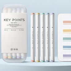 모먼트픽 파스텔형광펜 5색세트 혼합색상 다꾸펜, 5종, 1팩