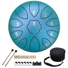 드럼 키 타악기 사운드 힐링 악기 명상 명상종 요가용 노트 부채, 1개