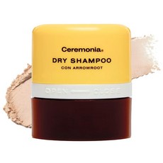 Ceremonia 드라이 샴푸 콘 애로우루트 브라질 클레이와 멕시코 알로에 베라 비에어로졸 오일 흡수 파우더 푸프 9.9g(0.35온스) | 10g, Ceremonia 드라이 샴푸 콘 애로우루트, 브라질, 9.9g, 1