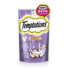 Temptations 貓咪零食, 75g, 1個, 香濃牛奶