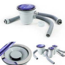 주방 싱크대 배수구 세트 씽크대 거름망 물 뚜껑 호스 교체용 부속품, 1세트