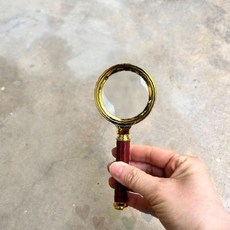 원형 금속테 손잡이 광학렌즈 독서용 문서확인 세밀작업 관찰도구 가정용 사무실, 1개