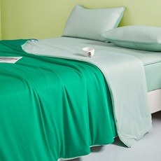 메종드라종 이불 여름 냉감 시원한 침구 순면, 수박과 옐로우그린