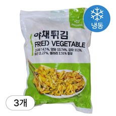 [인생건어물] 야채튀김 1kg 3봉 밀키트 대용량 업소용, 3개