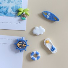 바다풍경 6P set 냉장고 현관문 인테리어 자석 작지만 강력한 귀여운 마그넷, 2.바다풍경B 6pcs 세트 자석
