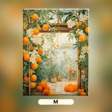 피포페인팅 DIY 풍경화 그리기 세트 봄 테마 30 x 40cm, 30x40 단단한 나무 내부 프레임, 1개, M