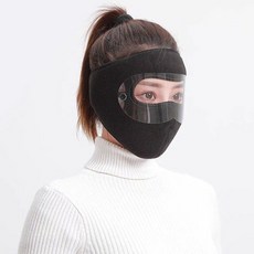 防風保暖口罩 騎行全臉護目防寒加厚口罩, 全包抗寒 黑色 舒適+保暖+護目,完美型 防風保暖抗寒 活動中