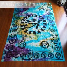 荷魯斯之眼大聖壇布-彩色 (掛毯 窗簾 雙人床單 桌布 桌巾 居家佈置), 1個