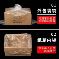 塑料袋 內膜袋 防水防潮 紙箱內袋 一次性平口袋, 1個, 厚款2.9絲【100只】,50cm*70cm