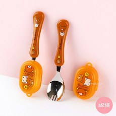 리락쿠마 편한 포카락 2P(해피)-브라운, 혼합, 1세트