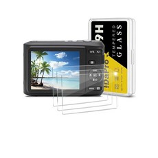 IDaPro [코닥 픽스프로 FZ45 카메라용 FZ45 액정보호필름 3개 강화 유리 9H 경도 긁힘 방지 기포 방지