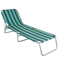 야외용 경량 휴대용 접이식 폴딩 스트레처 비치 라운저 캠핑 침대, 기본