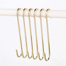 둥근 S고리 블랙 30cm, 3개, 골드