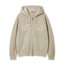 와키윌리 WACKY WILLY 와키 빅 아플리케 워싱 후드집업 베이지 554654, L