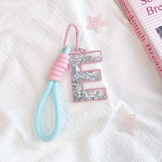 이니셜 키링 책가방 가방 고리 백참 핑크 선물 알파벳 네임택 제작