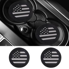 컵 홀더 인서트 터 2팩 2 75인치 소프트 크리스탈 고무 패드 세트 원형 자동차 인테리어 액세서리(핑크), Bla White