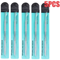 스테인리스강 양면 각질 제거 네일 도구 큐티클 제거기 큐티클 제거기 매니큐어 스틱 네일 아트 도구, 01 03