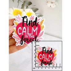 皮卡布 勵志文字英文字布貼, 1個, 11號Find calm in the,熱熔膠款