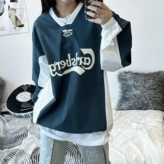 메이킹유 아노락 브이넥 스트링 블록코어 WB5153애머린맨투맨