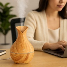 다플 목재 우드 초음파 아로마 디퓨저 무드등 탁상용 침실, 상세페이지 참조, daoll HP-01 꽃병 딥우드